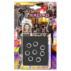 Piercing krúžky - 8 ks